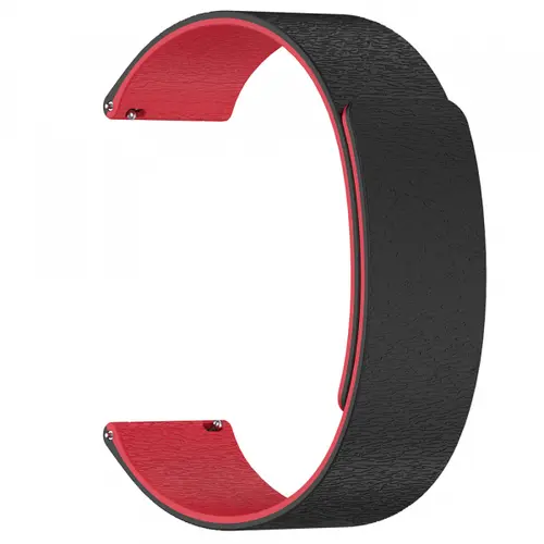 Curea Techsuit W074 pentru Samsung Galaxy Watch Series, 20mm, Negru/Rosu