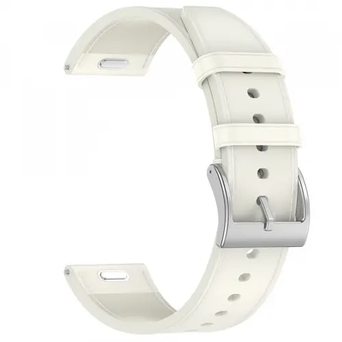 Curea Techsuit W073 pentru Samsung Galaxy Watch / Huawei Watch Series, 22mm, Alb
