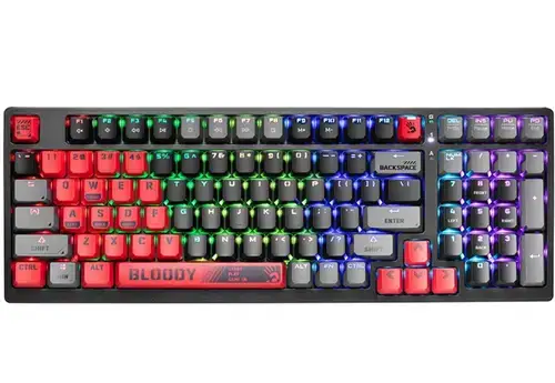 Tastatura A4Tech Bloody S98 Sports Red, Wired, USB, iluminare RGB (Negru/Rosu)
