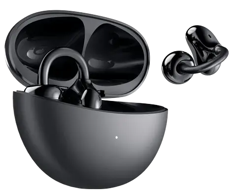 Casti True Wireless Open-Ear Honor Choice Earbuds Clip, Bluetooth, Microfon cu anulare zgomot AI, Control Touch, IP54 (Negru)