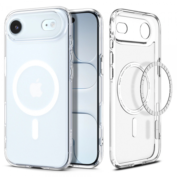 Husa MagSafe pentru Apple iPhone 17 Air, Spigen, Ultra Hybrid, Alba Satinata ACS10317