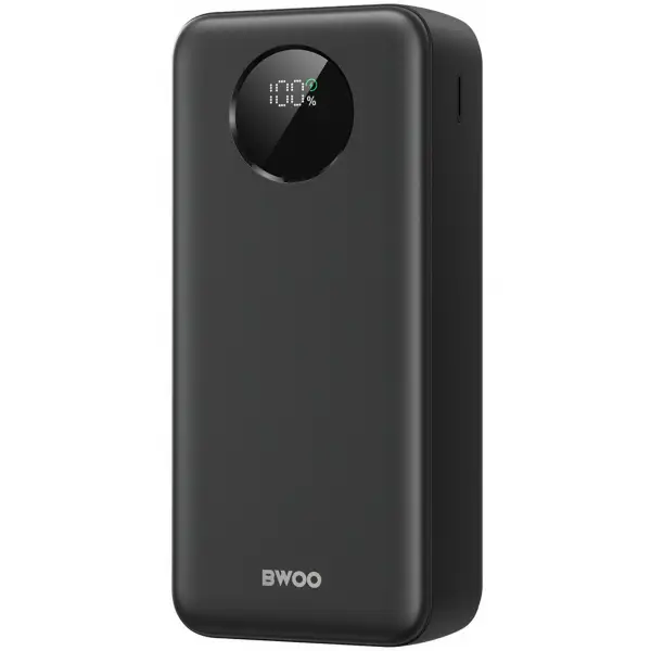 Baterie Externa BWOO BO-P64, 30000mAh, 22.5W, QC + PD, 1 x USB-C - 2 x USB-A, Neagra