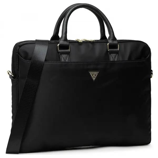 Geanta Guess Triangle Logo pentru Laptop 16inch, Neagra