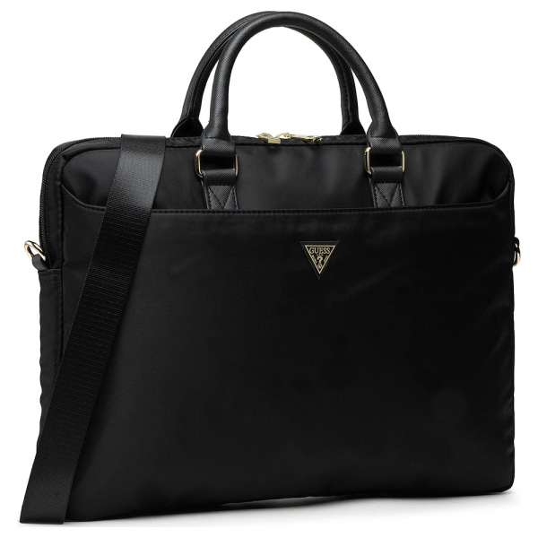 Geanta Guess Triangle Logo pentru Laptop 16inch, Neagra