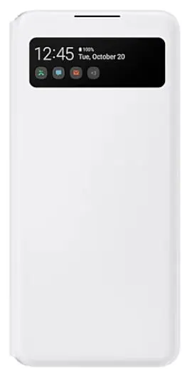 Protectie Book Cover Samsung Smart S View EF-EA426PWEGEE pentru Samsung Galaxy A42 5G (Alb)
