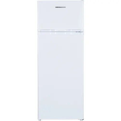 Frigider cu doua usi Heinner HF-H2206E++, 206 L, lumina LED, 3 rafturi de sticla, Clasa E, H 143 cm (Alb)