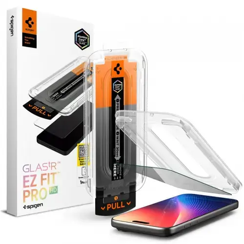 Folie de protectie Ecran Privacy Spigen GlastR EZ FIT Pro pentru Apple iPhone 17 Pro / 17 / 16 Pro, Sticla Securizata, Full Glue