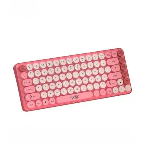 Tastatura XO Design KB-12, Bluetooth, Wireless 2.4Ghz (Roz/Alb)