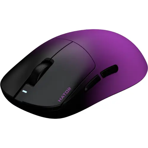 Mouse wireless Hator Quasar 3 Ultima, 30000 DPI, USB, Bluetooth, Negru/Mov
