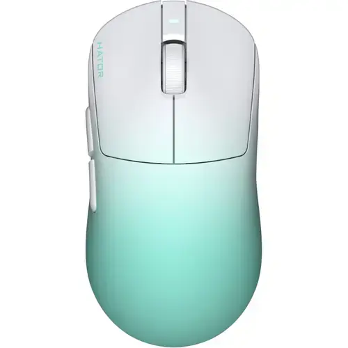 Mouse wireless Hator Quasar 3 Ultima, 30000 dpi, Bluetooth, USB, Alb/Verde