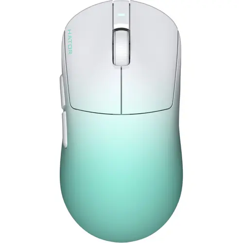Mouse wireless Hator Quasar 3 Ultima, 30000 dpi, Bluetooth, USB, Alb/Verde