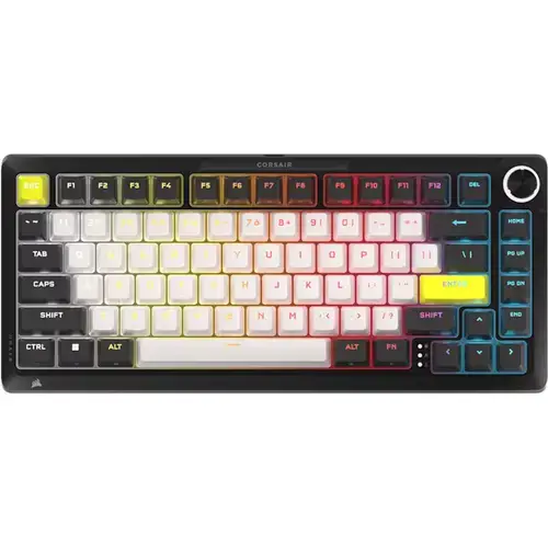 Tastatura Gaming Corsair MAKR PRO 75 TKL Hall Effect DIY RGB MGX V2 Switch Black, USB-C, iluminare RGB, Negru