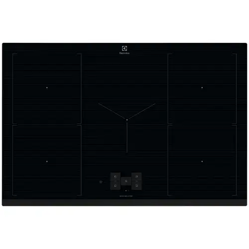 Plita incorporabila Electrolux EIS87583, Inductie, 5 zone de gatit, Booster, Control touch, Timer, Conectivitate hota, Ecran TFT, SenseBoil, 78 cm (Negru)