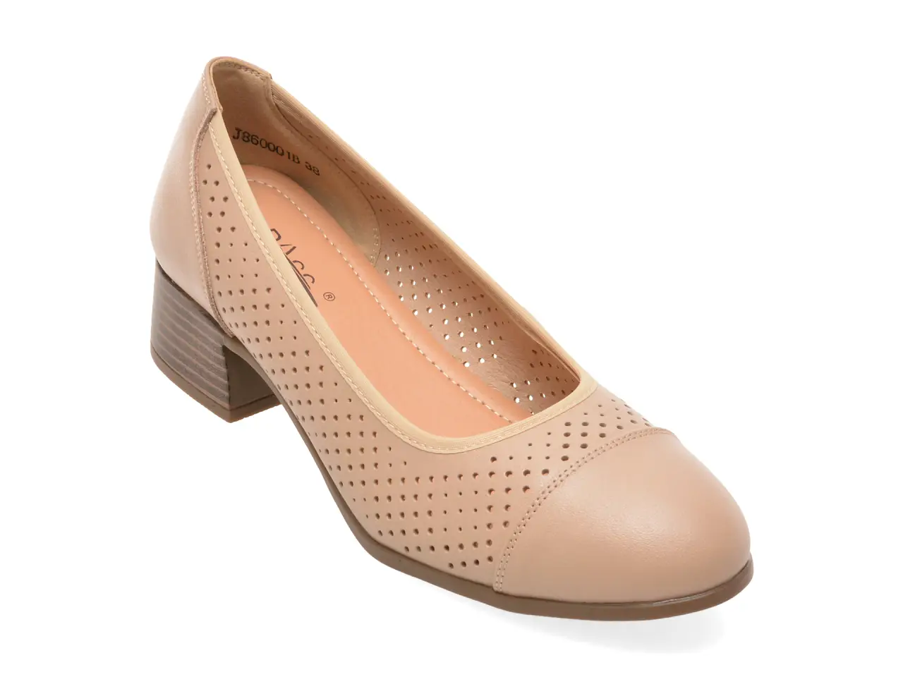Balerini PASS COLLECTION bej, J860001, din piele naturala