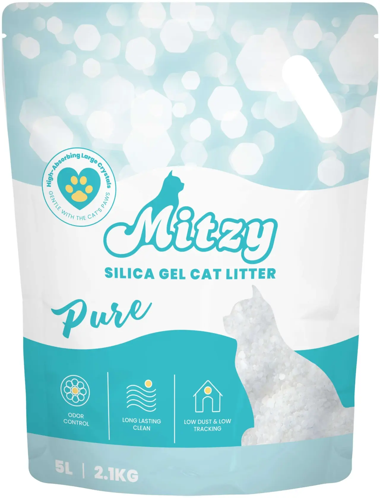 MITZY SILICAT GEL PURE, Nisip silicat pentru pisici