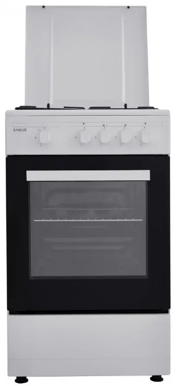 Aragaz Samus SM450ANS, Gaz, 4 arzatoare (Alb)