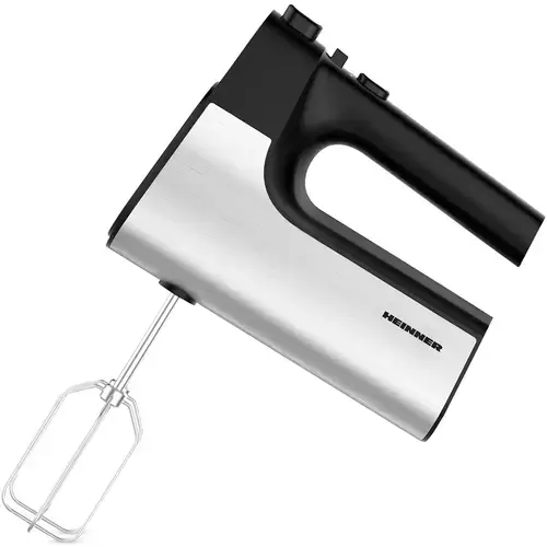 Mixer de mana Heinner HM-500BKSS, 500 W, viteza variabila (Negru/Inox)