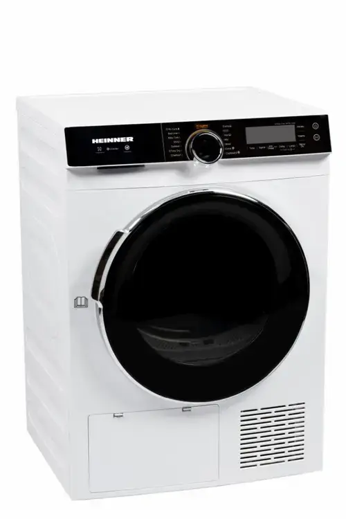 Uscator de rufe Heinner HHPD-M10K3A+++, Pompa de caldura, 10 kg, Inverter, 14 programe, Clasa A+++, Control touch, Functie Anti-Sifonare, Program Sterilizare, Iluminare cuva (Alb)