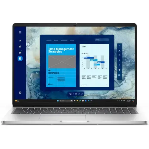 Laptop Dell Pro 16 PC16250 (Procesor Intel® Core™ Ultra 7 265U (12M Cache, up to 5.30 GHz), 16inch FHD+, 16GB DDR5, 512GB SSD, Intel Graphics, Windows 11 Pro, Argintiu)