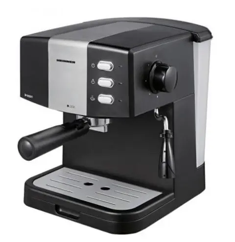 Espressor Heinner HEM-850BKSL, 850W, 1.5 L, 15 bar, filtru dublu din inox  (Negru)