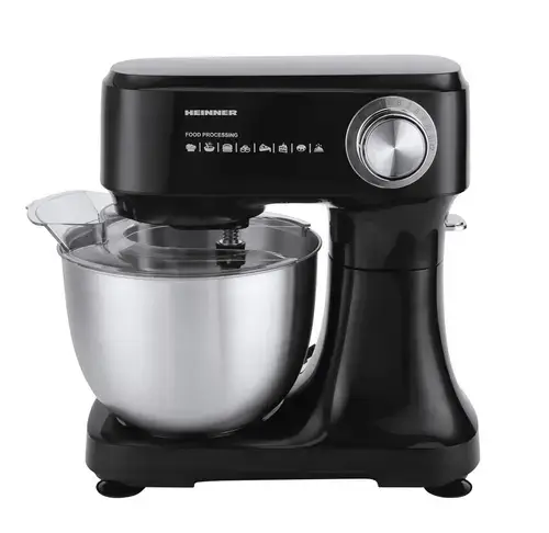 Mixer planetar HEINNER HPM-D750BK, 600 W, Bol 3.5 l, 12 viteze (Negru)
