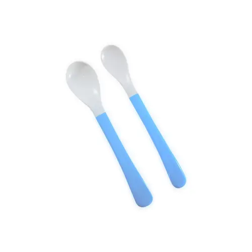Set 2 lingurite cu varf moale, Lorelli, 6 luni+, Blue