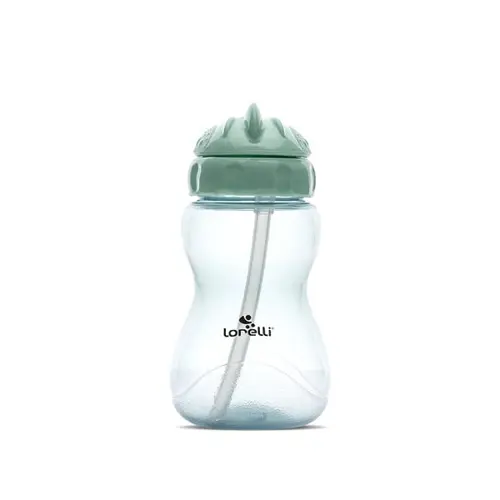 Biberon sport Lorelli Green Blue, cu pai moale si flexibil, capac de protectie rotativ, 275 ml