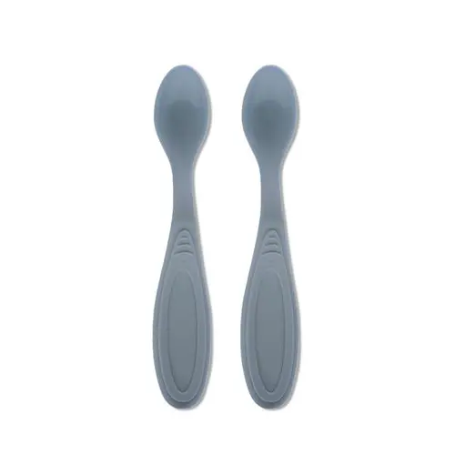 Set de 2 lingurite Lorelli My Friend, margine rotunjita, 6 luni+, Albastru