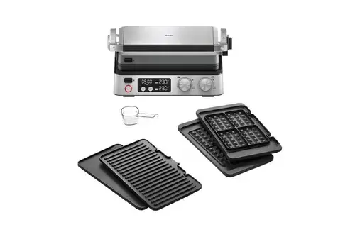 Gratar electric Braun CG 7044, 2000 W, 2 seturi de placi (Inox)