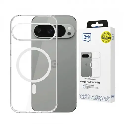 Husa MagSafe pentru Google Pixel 10 Pro / 10, 3MK, Armor MagCase, Transparenta