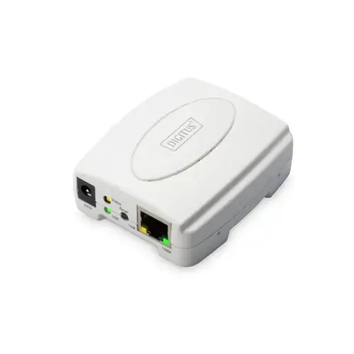 Server de imprimare LAN Ethernet, Digitus, DN-13003-2, Alb