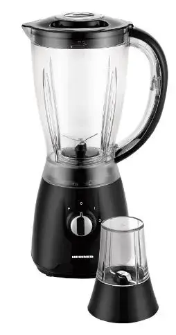 Blender Heinner HBL-500R, 500W, 2 Viteze+Pulse, 1.5L, Rasnita (Negru)