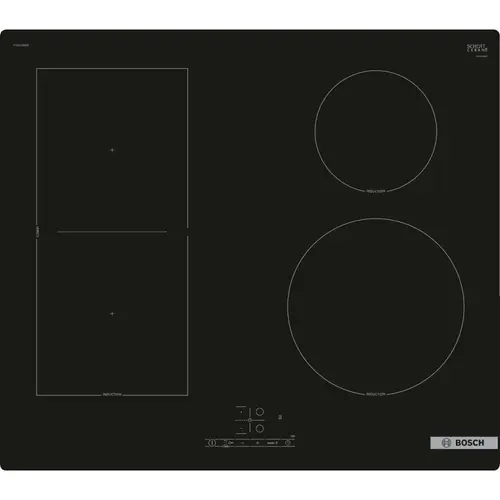 Plita incorporabila BOSCH PVS61RBB5E, Inductie, PowerBoost, 6.9 kW, CombiZone, TouchSelect, 60 cm (Negru)
