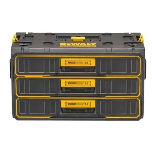 Cutie organizatoare DEWALT TOUGH SYS.2.0, cu sertare, Negru/Galben