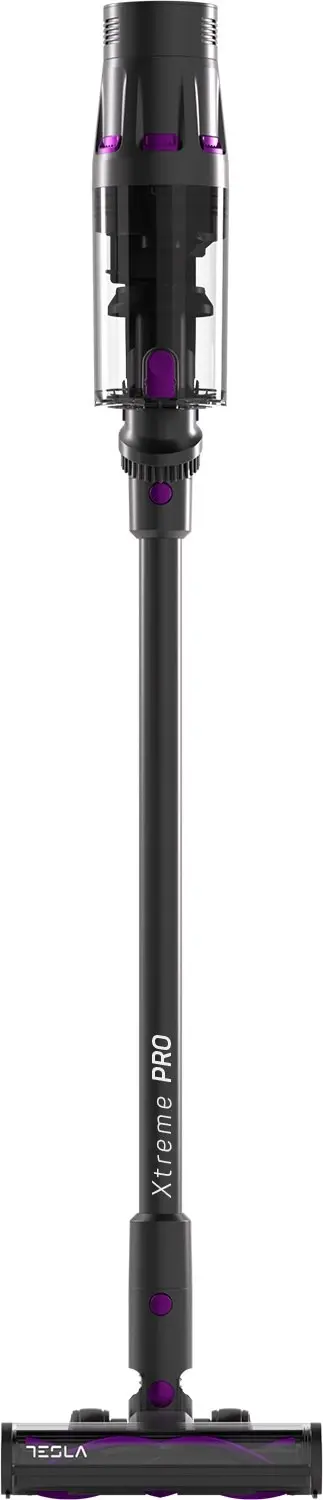 Aspirator vertical Tesla HS505GP, 500 W, 29.6 V, 3 viteze, Capacitate 600 ml, Filtrare HEPA (Gri/Mov)