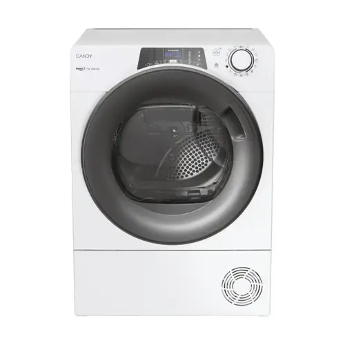 Uscator de rufe slim CANDY Rapido Pro RP4 H7A2TRE-S, Pompa de caldura, Wi-Fi, 7 kg, 14 programe, Clasa E (Alb)