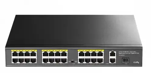 Switch Cudy FS1026PS1, 24-Port 10/100M PoE+ Switch 2 x Gigabit ports, 1 x SFP Slot