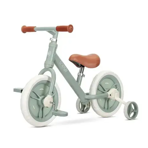 Bicicleta de tranzitie 2in1 Lorelli Energy, cu pedale si roti auxiliare, 2-5 Ani, Verde