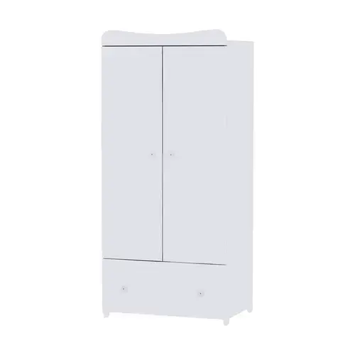Dulap garderoba Lorelli Exclusive, 80x57x178 cm, 2 usi, Alb