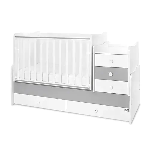 Mobilier Lorelli Maxi Plus, 70x160 cm, transformabil (Alb/Gri)