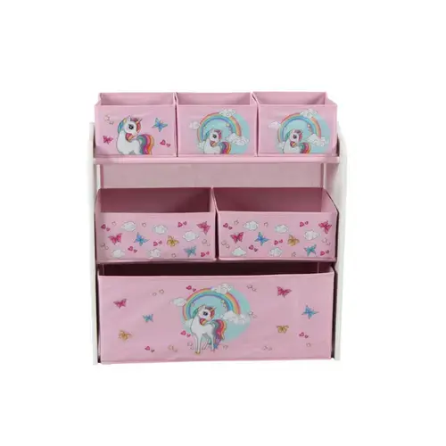 Dulap depozitare jucarii U-Grow Unicorns, 63x30x60 cm
