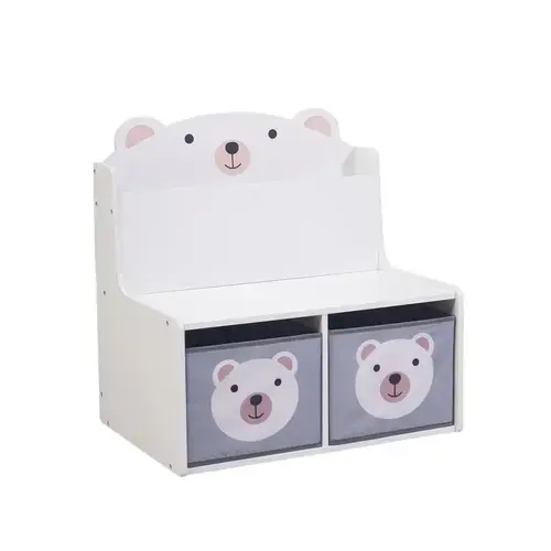 Bancuta cu spatiu de depozit U-Grow Bear, MDF, 60 x 42 x 61.5 cm