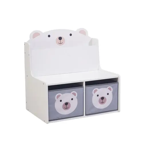 Bancuta cu spatiu de depozit U-Grow Bear, MDF, 60 x 42 x 61.5 cm