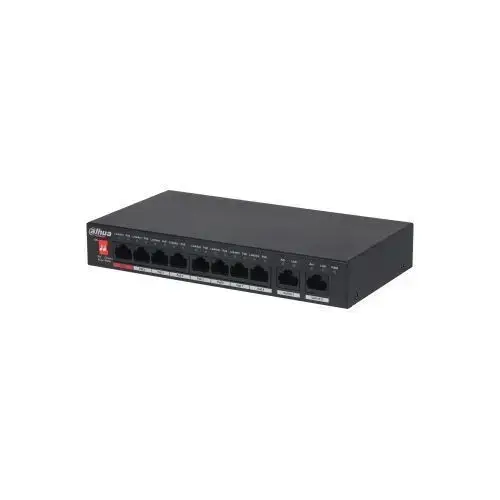 Switch Dahua PFS3010-8ET-96-V2, PoE 8 porturi, 2x Gigabit
