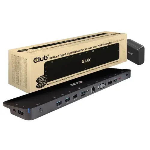 Docking stations, CLUB3D CSV-1565, 100 W, 7xUSB (Negru)