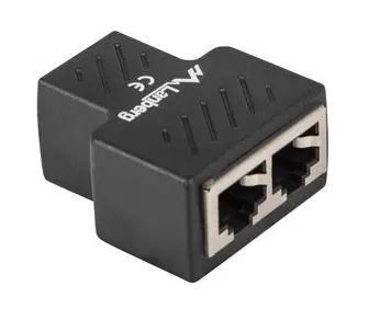 Splitter Lanberg ADS-RJ45-2RJ45-OS, RJ45 - 2x RJ45 (Negru)