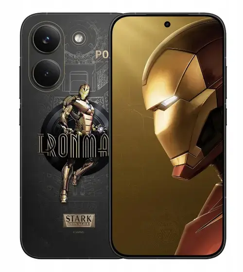 Telefon Mobil Poco X8 Pro, Iron Man Edition, Procesor Octa-Core Mediatek Dimensity 8500 Ultra, AMOLED touchscreen 6.59inch, 12GB RAM, 512GB Flash, Camera Duala 50+8MP, Wi-Fi, 5G, Dual Sim, Android (Negru/Auriu)