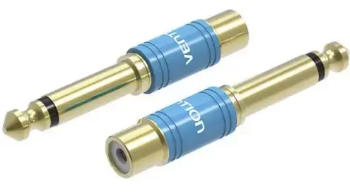 Adaptor audio Vention VDD-C03, RCA male - RCA female, Auriu