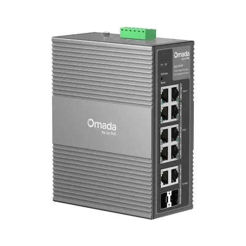 Switch TP-Link IES210GPP, 8 porturi (6 PoE+, 2 PoE++)