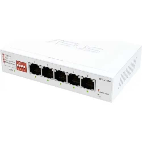 Switch ASUS QG-U1050, 5 porturi (Alb)